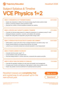 Physics Units 1 & 2 syllabus preview